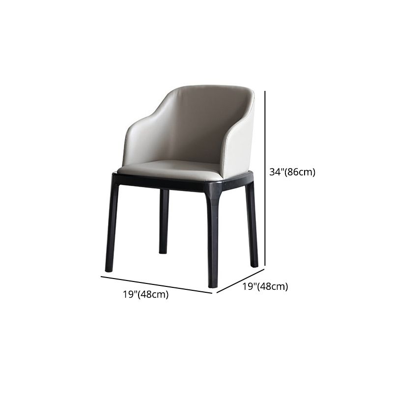 1/3/4/5/7 Pieces Modern Dining Set with Grey Top Table and Leather Chairs Dinette Set