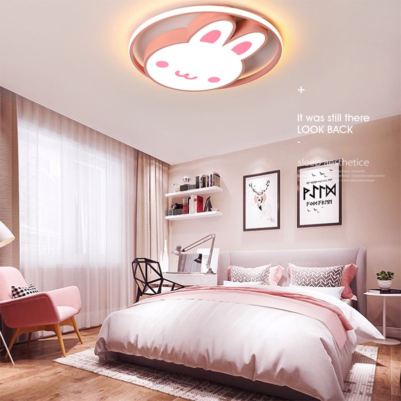 Lovely Rabbit LED Ceiling Lights Simplicity Style Bedroom Kid's Room Flush-mount Lamp