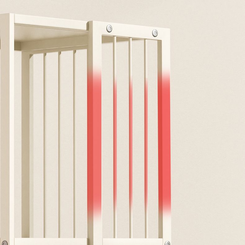 Modern Metal Bookshelf Pure White Standard Open Shelf Vertical Bookcase