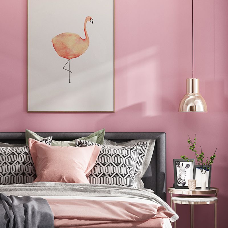Effen gekleurd behang op rol, eigentijds zelfklevend slaapkamerwanddecor, 7 m²