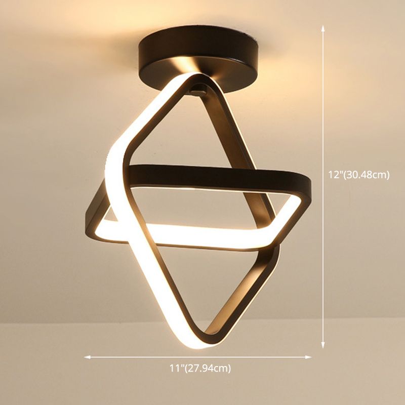 Geometrische lijnen Eenvoud LED-plafondlamp Scandinavische stijl Mini-slaapkamer Gangpad Inbouwverlichtingsarmatuur
