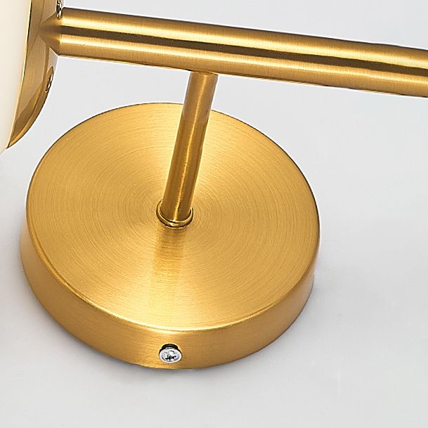 Glass Shaded Bath Vanity Lighting Modernism Metal Golden Light for Bathroom