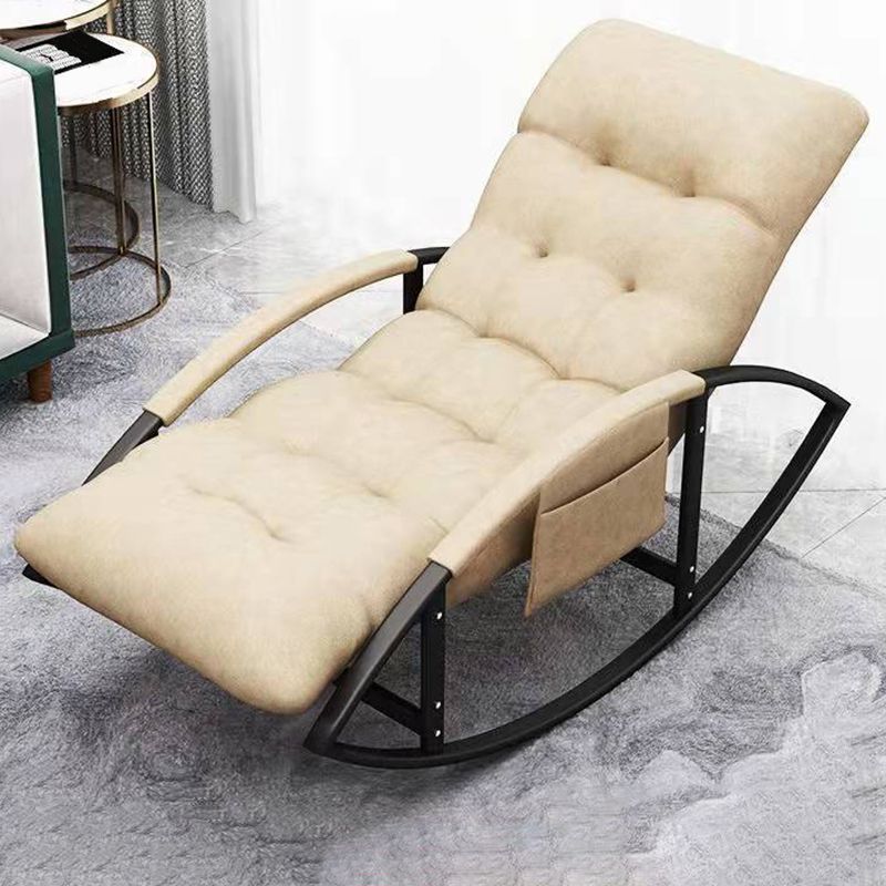 Tufted Cushions Rocker Chair Whole Colored Fabric Modern Rocker Chair in Living Room