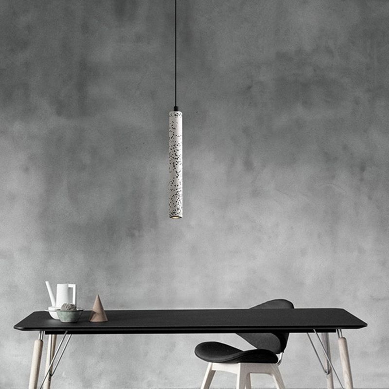 Zementzylinder -Suspension Licht moderner Stil 1 Licht hängende Leuchten