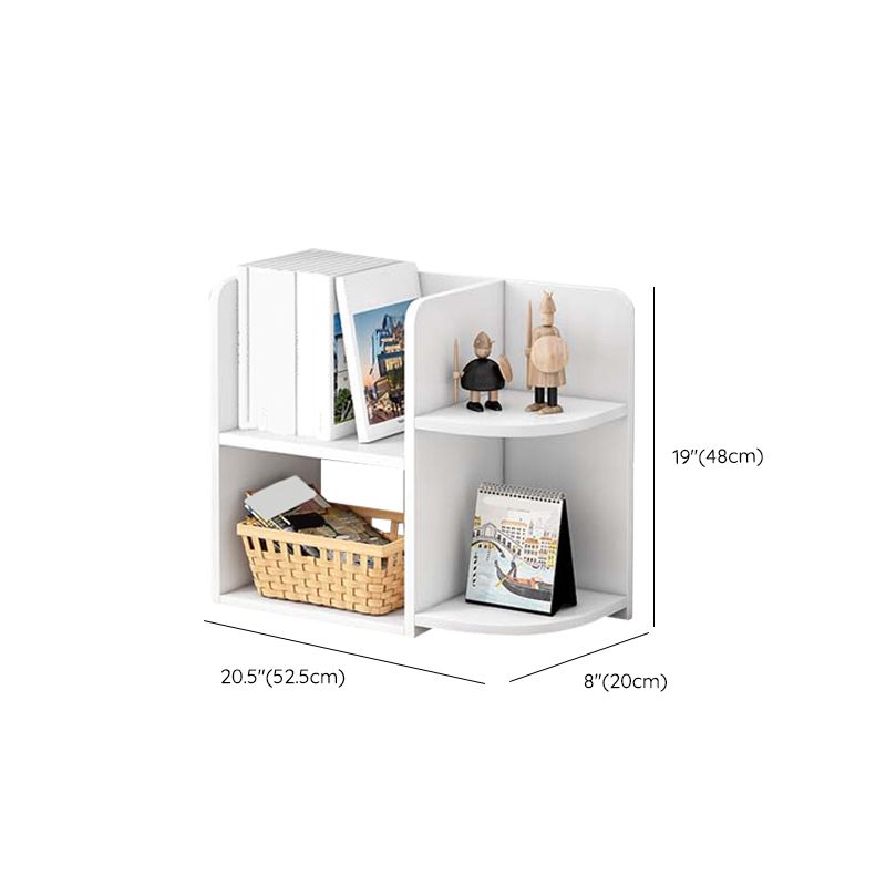 Closed Back Bookshelf Engineered Wood Contemporary Bookcase with Shelves