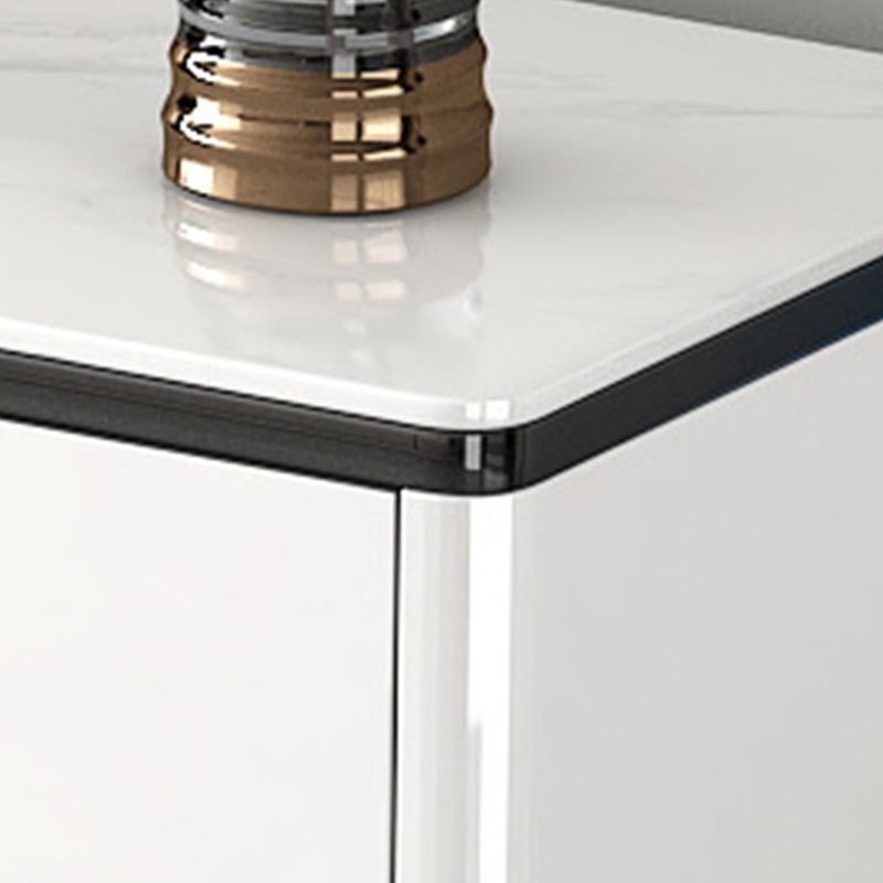 Modern Bedroom Storage Chest 15.7"Wide Stone Chest in White with Drawers