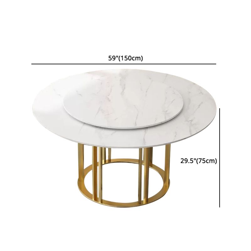 Glam 1/2/7 Pieces Dining Table Set Round Dining Table Set with Chair