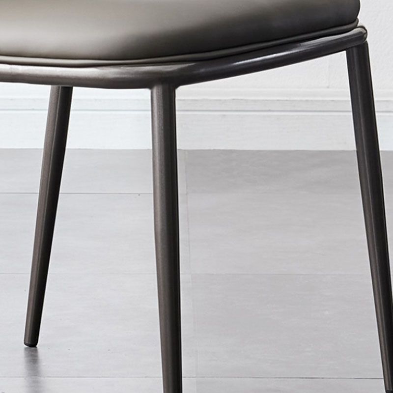 Industrial Style Chair Dining Armless Dining Chairs with Metal Legs for Home