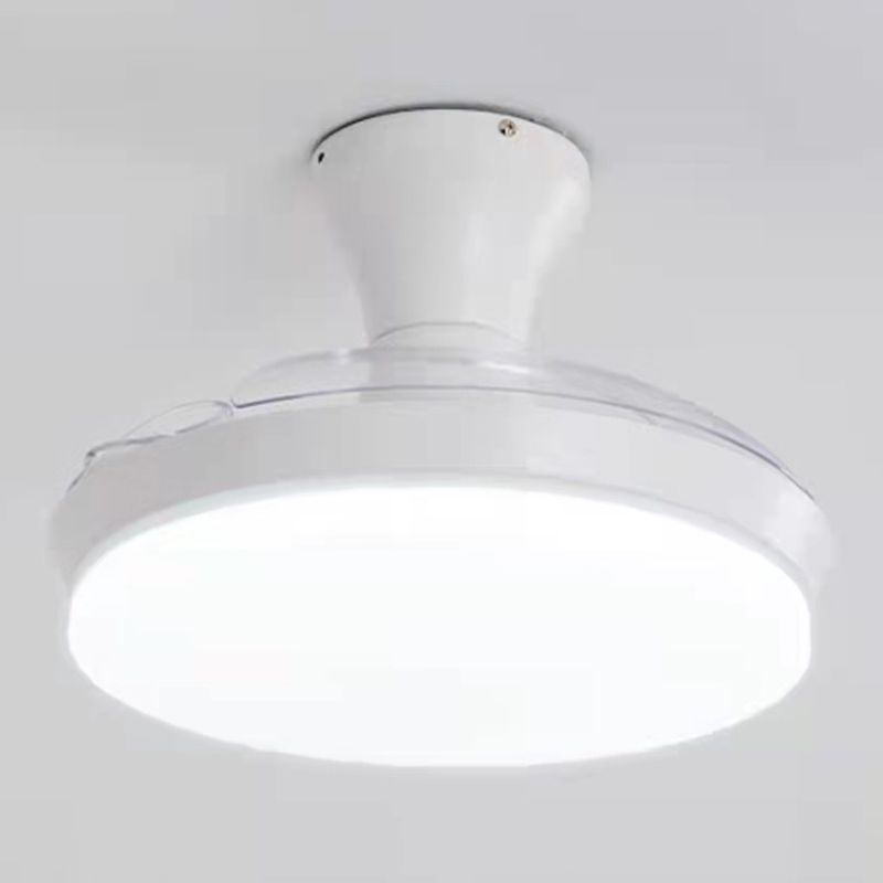 Round Study Room plafondventilator licht metallic macaron -stijl LED Semi Flush Mount Lighting