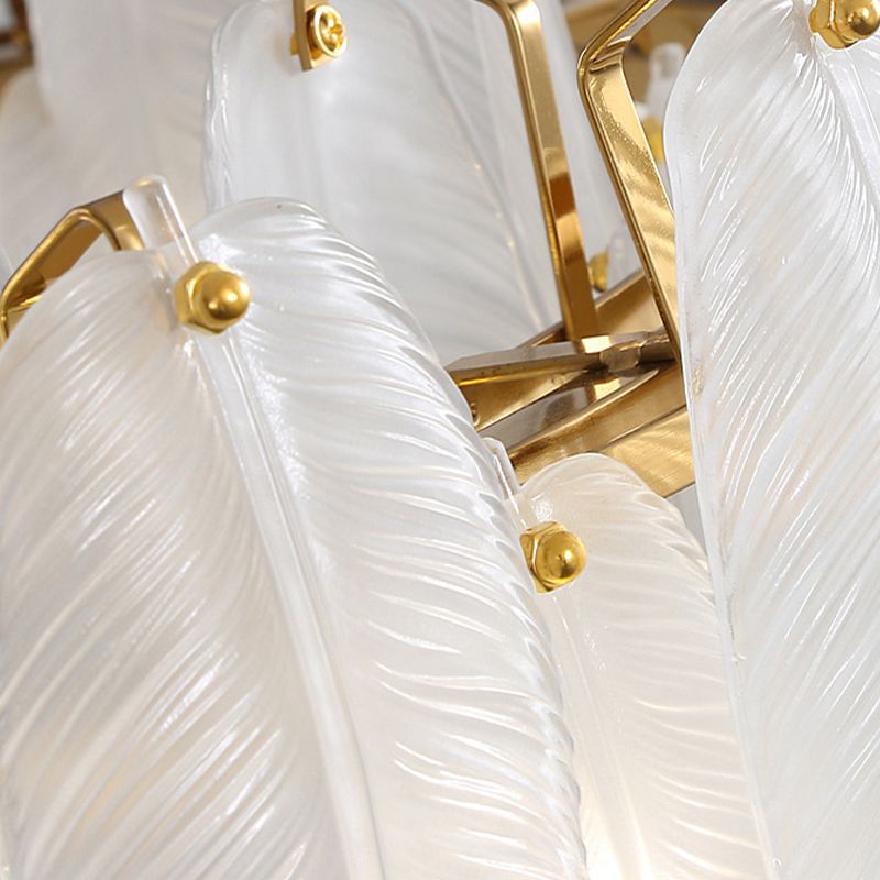 Contemporary Ceiling Lamp Creative Flush Mount Light Fixture with Glass Shade