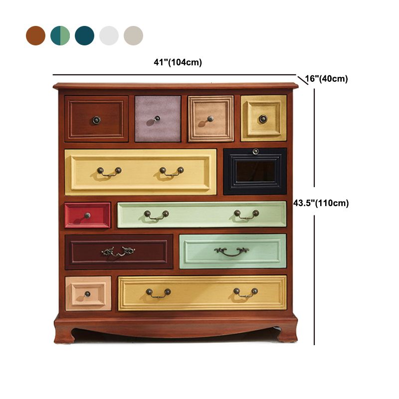 3.3"/55.9" Tall Wooden Chest, Rectangle Accent Cabinet with Drawers