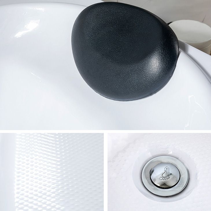Back to Wall Rectangular Bath Freestanding Acrylic Soaking White Bathtub