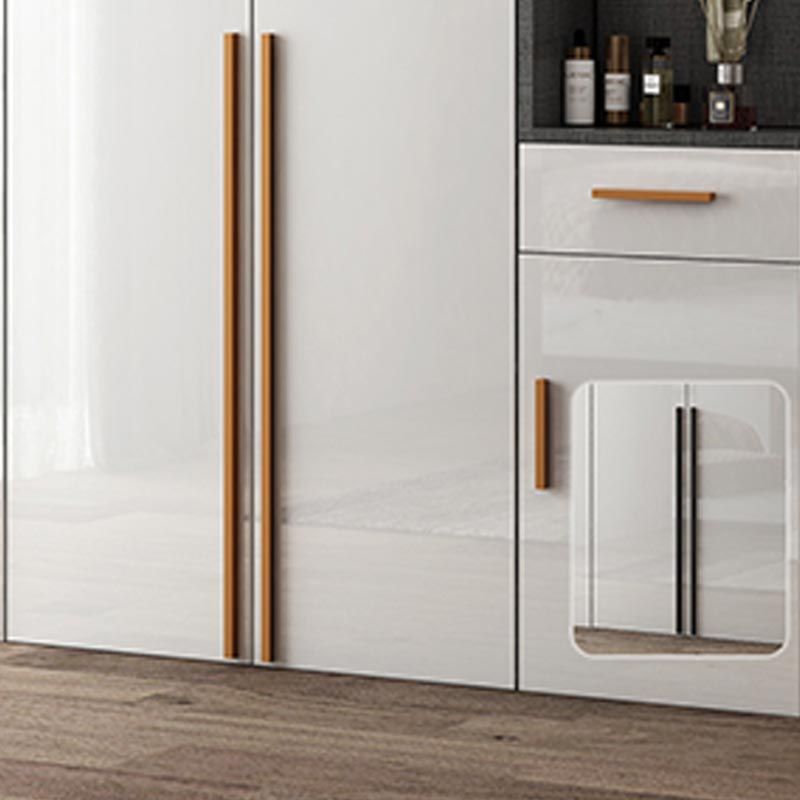 White Colour Wooden Wardrobe Cloth Rod Included Wardrobe Closet for Bedroom