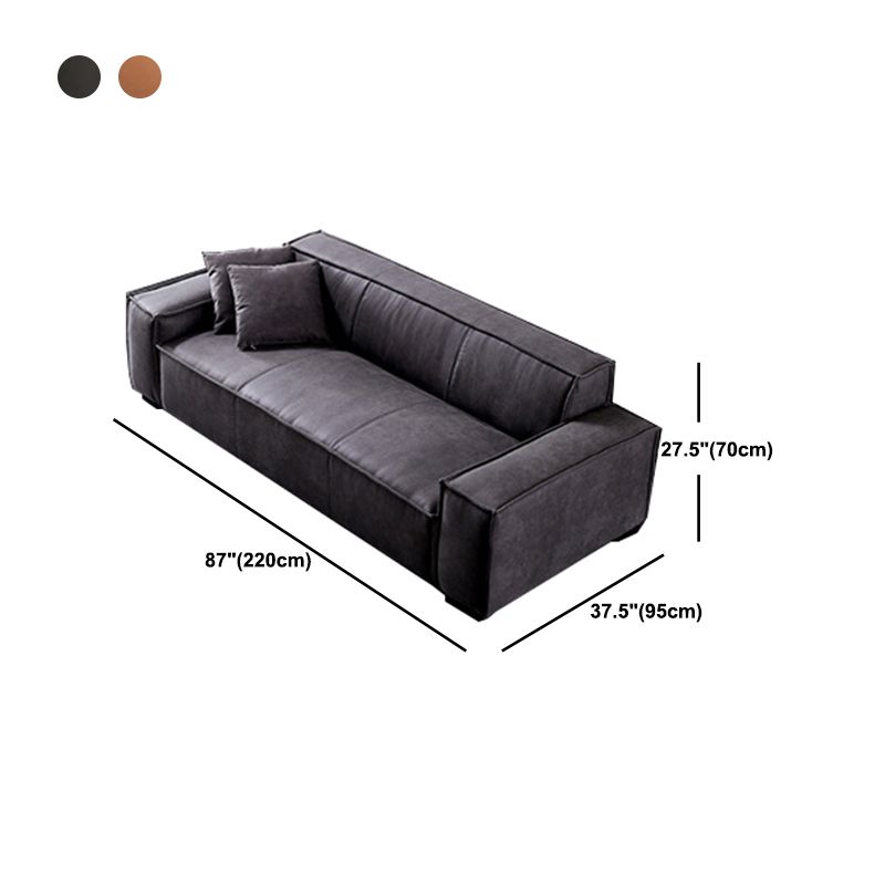 Living Room Square Arm Standard Cushions Transitional Modern