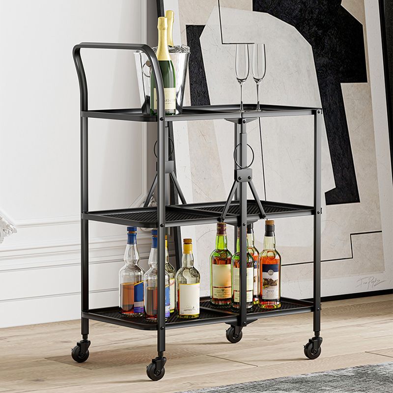 35.43" High Rolling Contemporary Prep Table Metal Prep Table