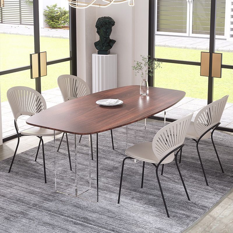 Contemporary Dining Set 1/2/4/5/6/7 Pcs Rectangle Dining Table with Windsor Chairs
