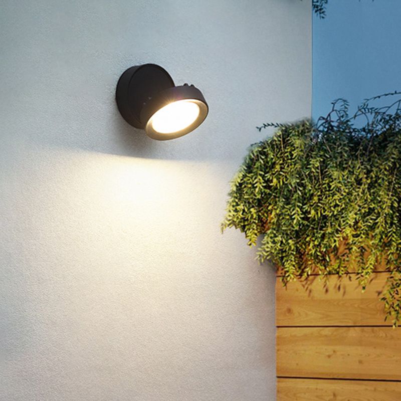 Dark Black LED Wall Sconce Aluminum & Acrylic Modernism Wall Light