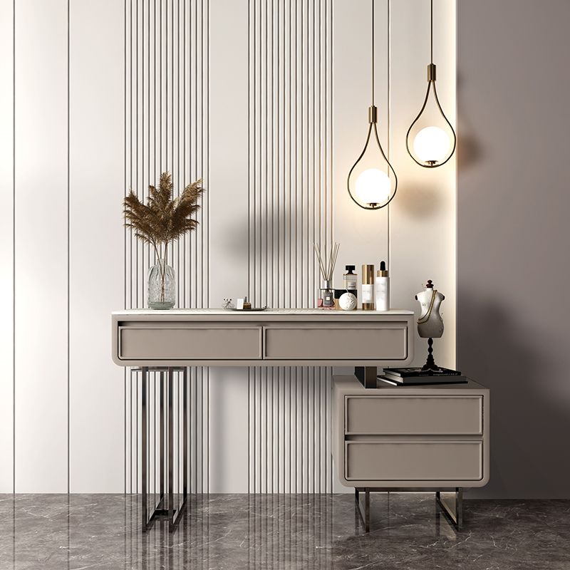 Luxurious Make-up Vanity Stone Top Vanity with 2/4 Storage Drawers