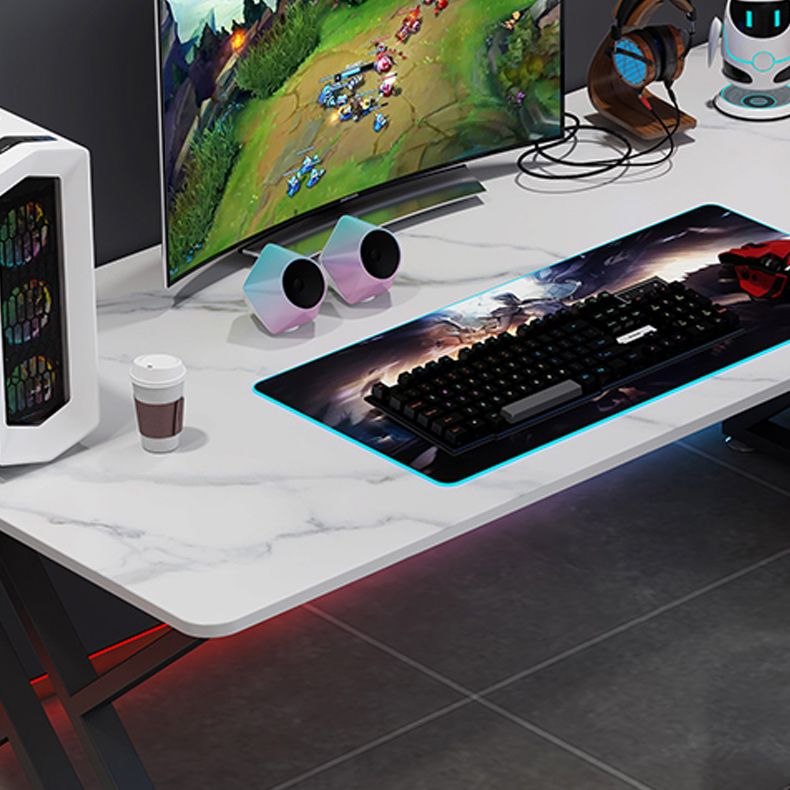 Rectangular Home Writing Desk Modern Style Stone Gaming Desk