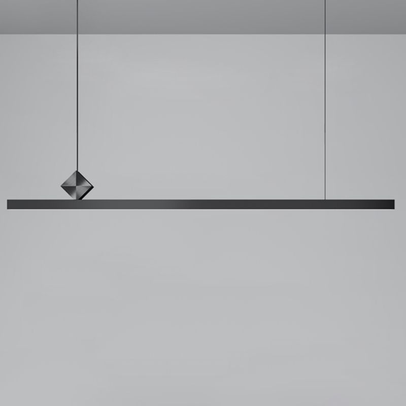 Luci a sospensione contemporanea illuminazione isola lineare Lampada sospesa isola Luce in oro