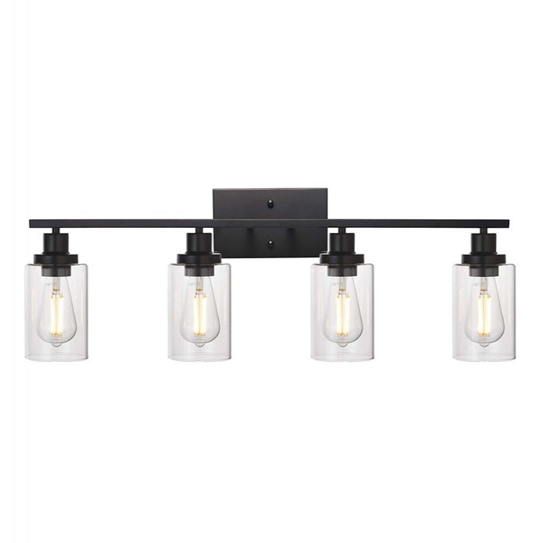 Modern Cylinder Vanity Lighting Fixtures Glass Multi Lights Vanity Wall Sconce