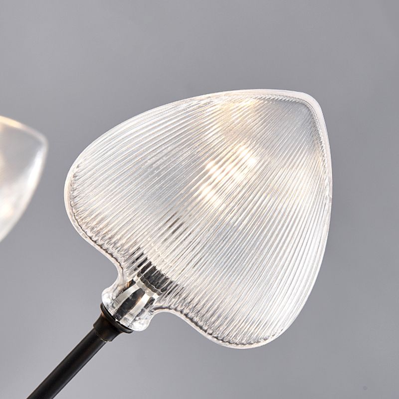 Firefly Design Chandelier Light Clear Acrylic Leaf-shaped Shade Modern Style Lighting Fixture Lamp for Bedroom Aisle Corridor