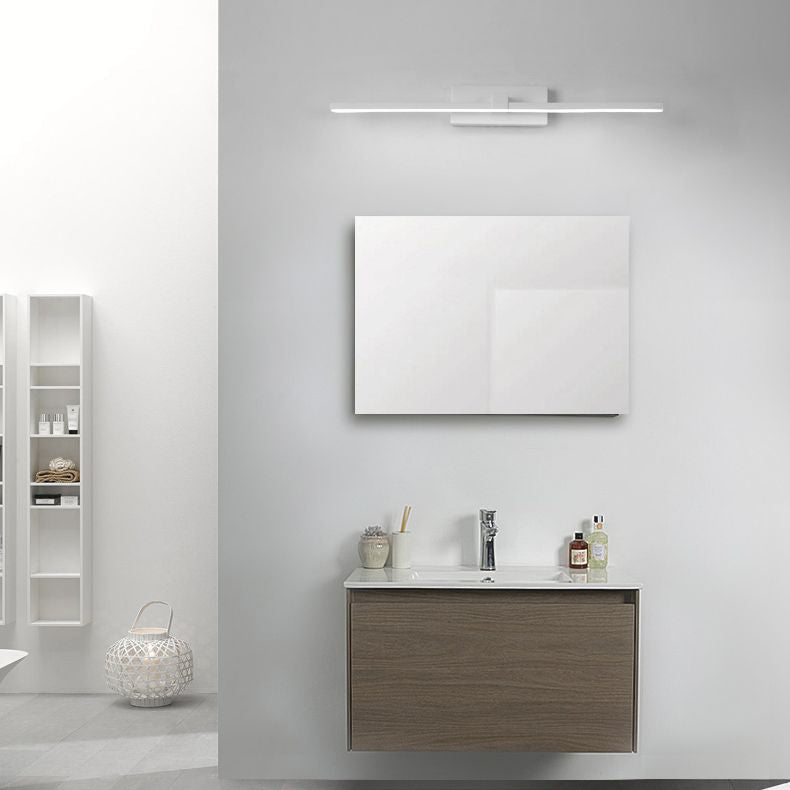 Metal Sombra lineal Mirro Luces de pared Modern 1 Cabeza de montaje en la pared en blanco