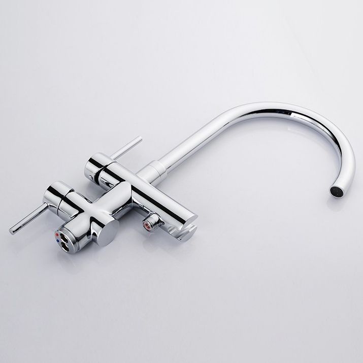 Floor Mounted Freestanding Bathtub Faucet Modern Style Metal Freestanding Faucet