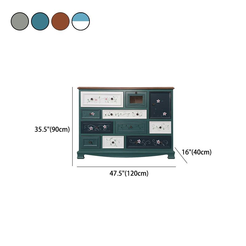 Wooden Storage Chest Vintage Bedroom Storage Chest Dresser with 10 / 12 Drawers