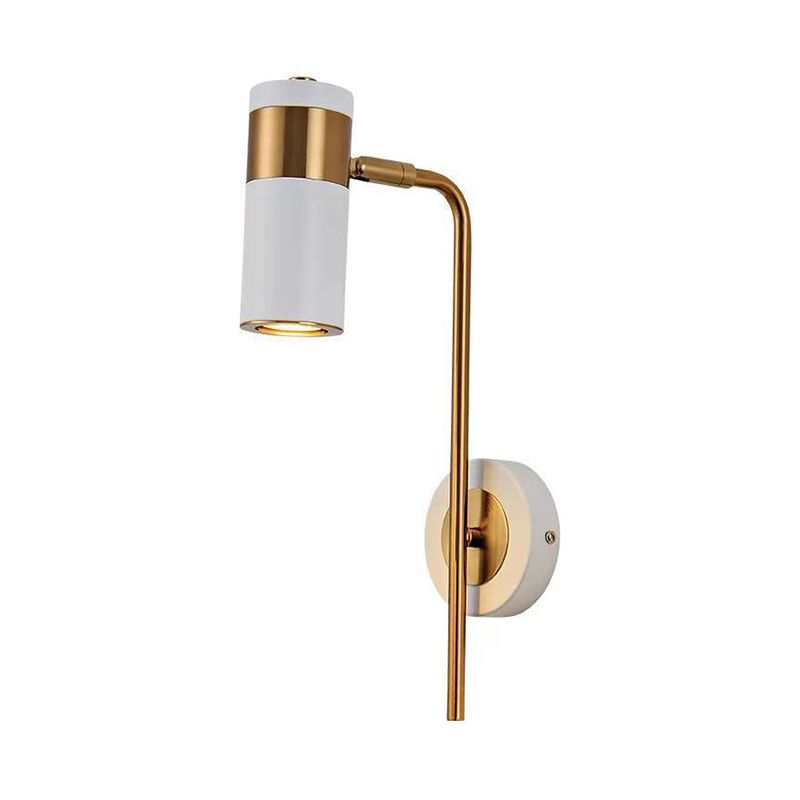 Metal Cylinder Wall Mount Lamp Simple 1 Light Wall Mounted Light Fixture
