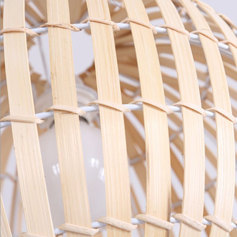 Chinesische Rattan hängende Anhänger leichte 1-Licht-Kuppel Anhänger für Esszimmer