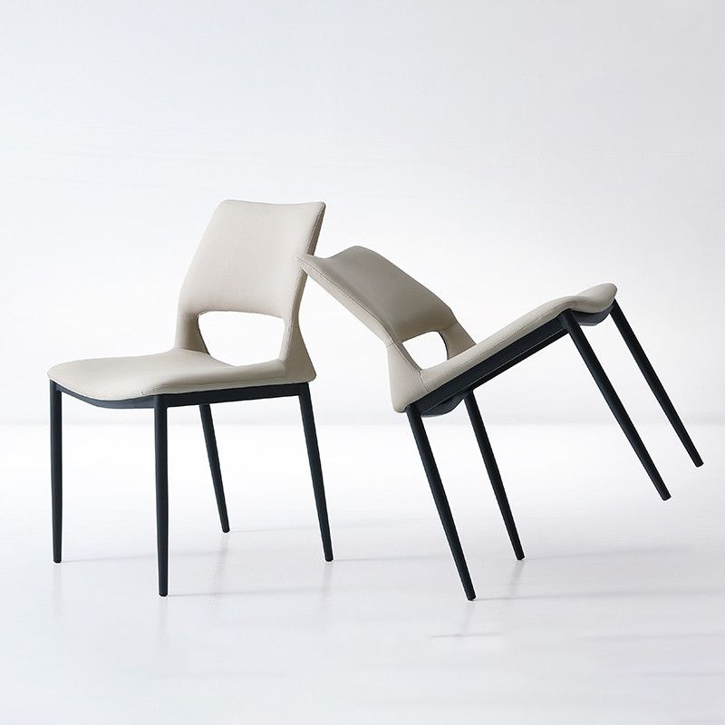 Industrial Kitchen Dining Side Chair Open Back Metal Side Chair