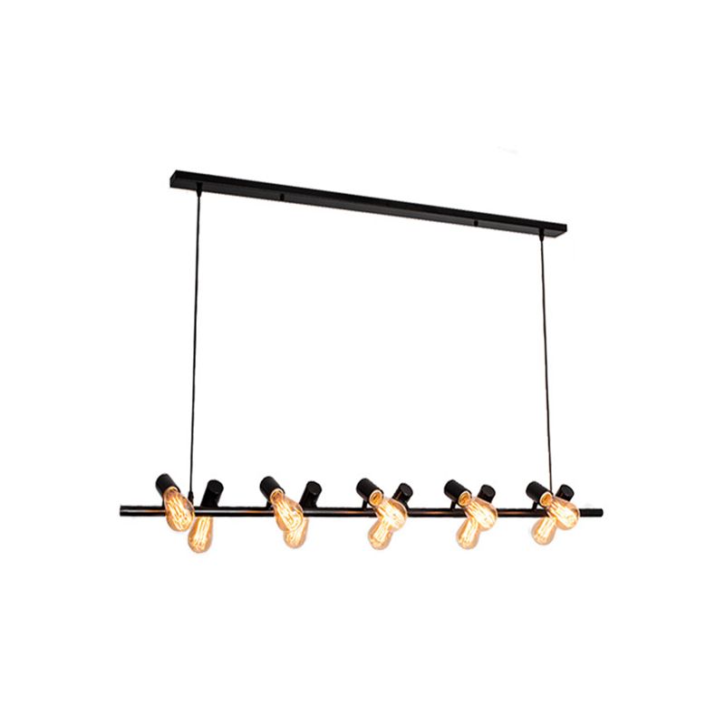 Adjustable Length Hanging Lamp Post-Modern Style Metal Island Light for Kitchen