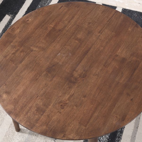 Round Rubberwood vaste houten eettafel eenvoud stijl eetkamercollectie