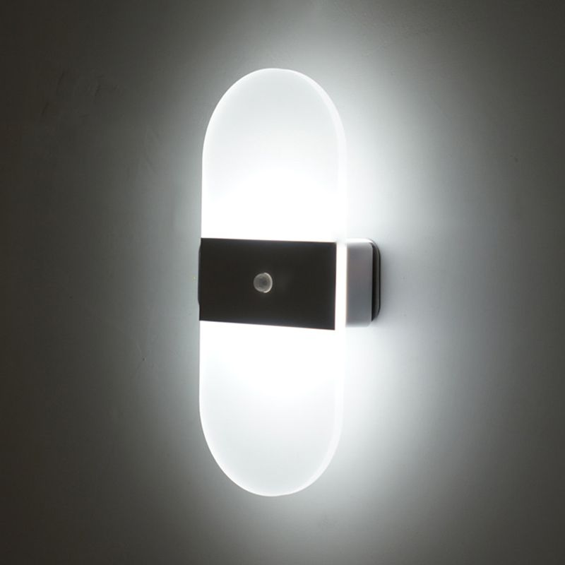 Luces de apliques de pared geométricos de estilo moderno 1 Lighting de montura de pared ligera en negro