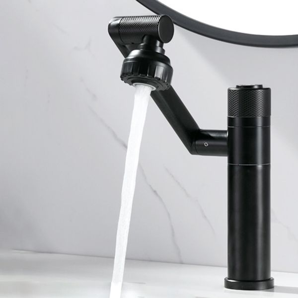 Modern Vessel Faucet Stainless Steel Single Handle Bendable Vessel Faucet