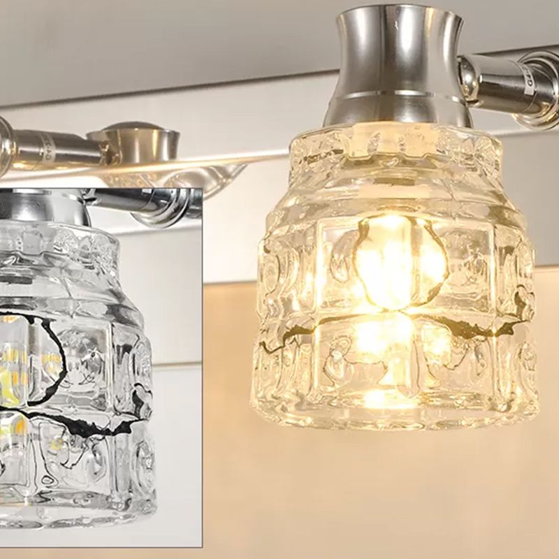 Makeup Mirror Light Modern Simple Stainless Steel Mirror Lamp Fixture for Bathroom Toilet