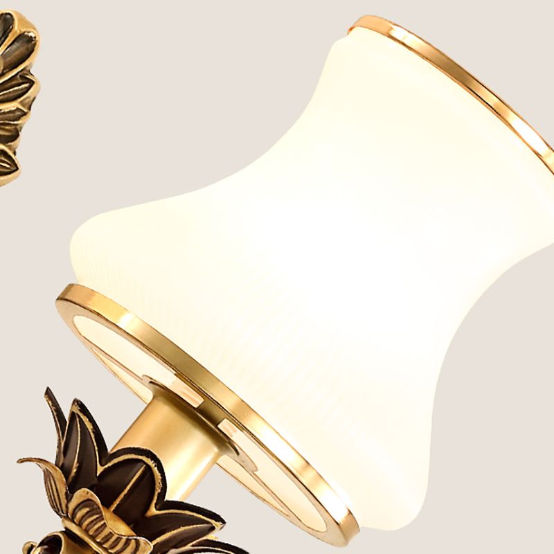 Nordic Style Vanity Light Geometry Shape Vanity Lamp with Glass Shade for Living Room