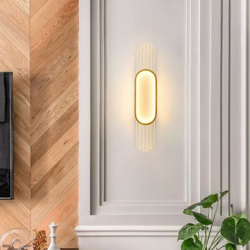 Geometric Simplicity Acrylic 1 Light Wall Light Fixture in Clear