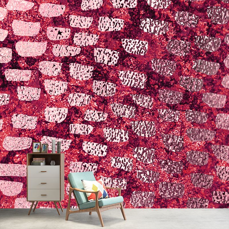 Modernist Spots Foil Wall Mural for Bedroom Personalized Wall Art in Pastel Color