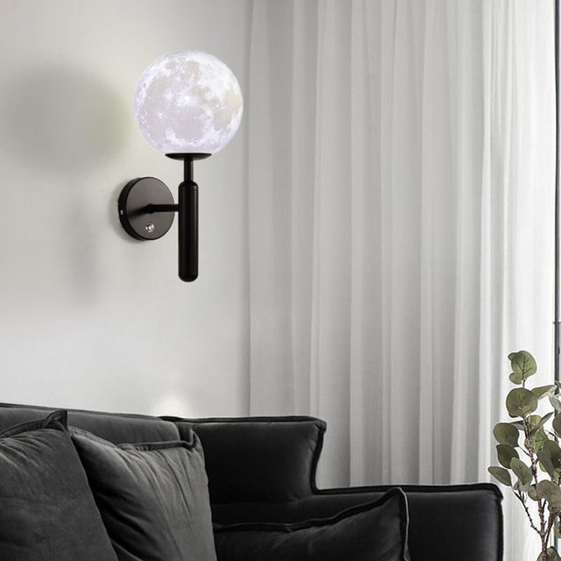 Contemporary 1 Head Wall Light Glass Shade Wall Sconce for Living Room