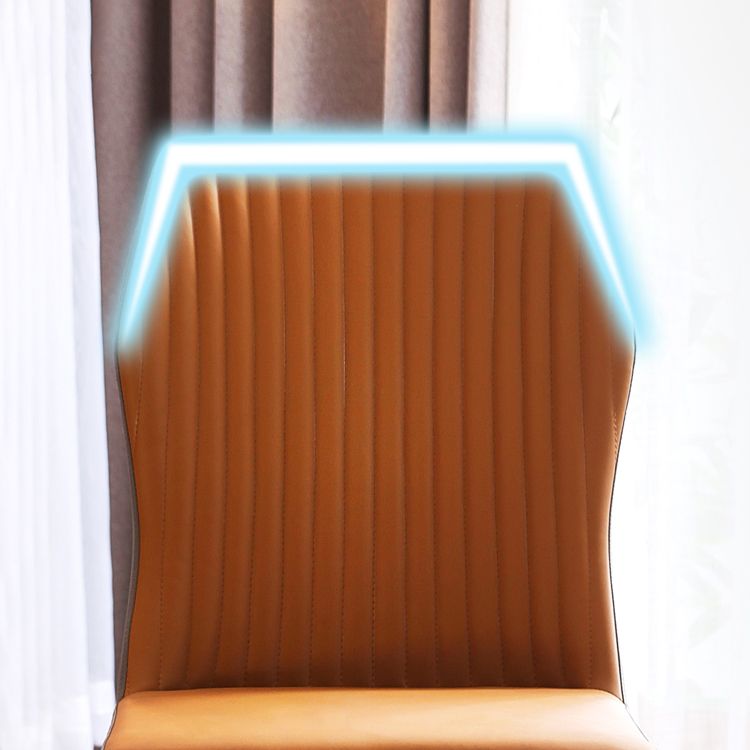 Scandinavian Style Upholstered Armless Dining Chairs Wingback Side Chair for Home