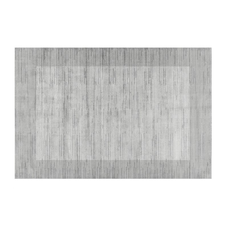 Grey Modern Area Carpet Geometric Pattern Polyester Area Rug Stain Resistant Area Rug for Home Decor