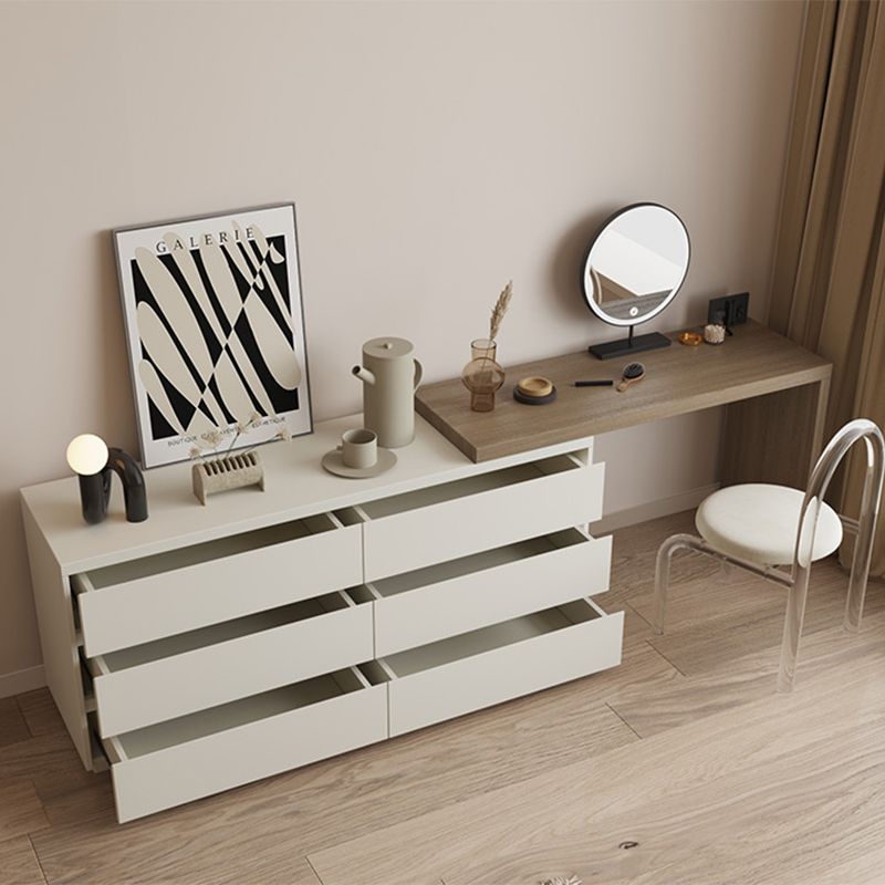 Modern With Drawer Solid Wood Lighted Mirror Bedroom Make-up Vanity