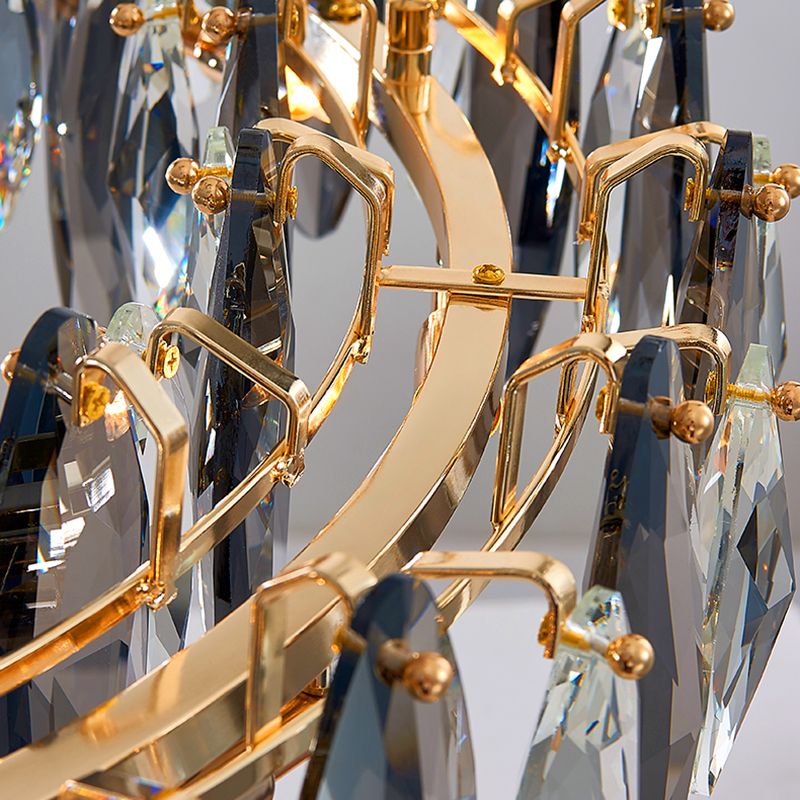 Luces de lámpara de cristal geométrica luces colgantes de cocina contemporáneas