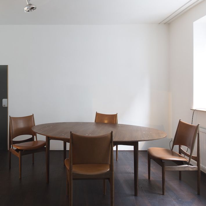 Contemporary Solid Wood and Faux Leather Armless Dining Chairs