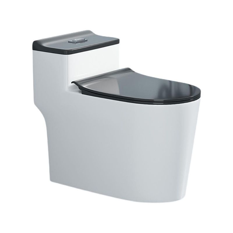 Contemporary Ceramic Toilet Bowl Floor Mounted Urine Toilet with Seat for Washroom