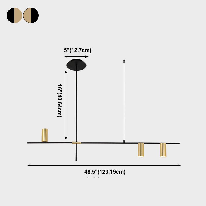Luces colgantes colgantes de cilindro de estilo moderno accesorios de iluminación de metal