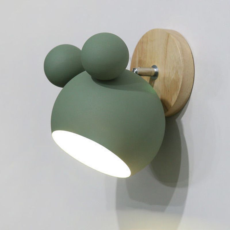 Mooie Mickey Wall Sconce Lights Alnend Macaroon Wall Lamp met verstelbare kop