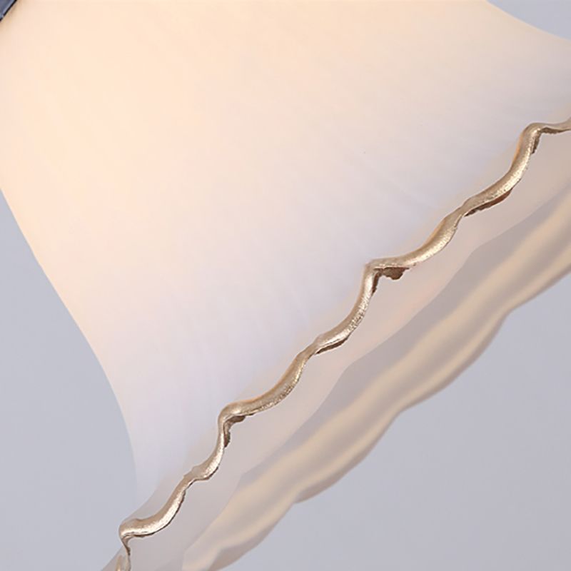 Black Close to Ceiling Light Simple-Style Glass Shade Semi Flush Mount Ceiling Light